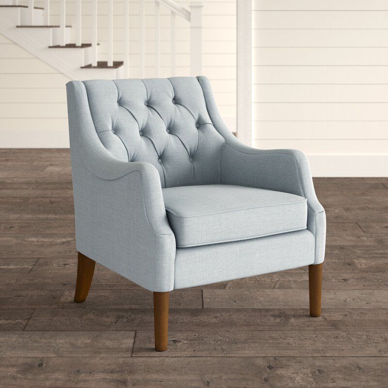 Birch Lane™ Galesville 29.25" W Tufted Polyester Wingback Pertaining To Galesville Tufted Polyester Wingback Chairs (Photo 4 of 20)