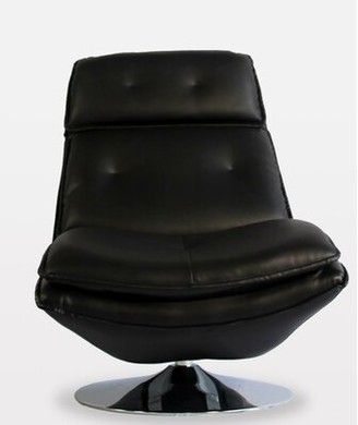 Black Leather Swivel Chair | Shop The World's Largest Intended For Hazley Faux Leather Swivel Barrel Chairs (Photo 17 of 20)