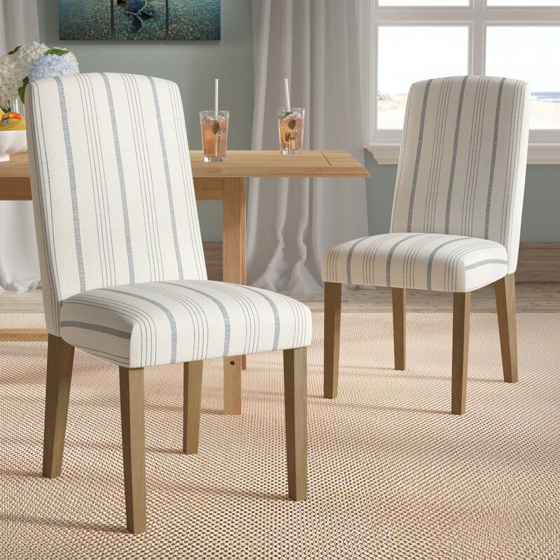 Bob Stripe Upholstered Dining Chair For Bob Stripe Upholstered Dining Chairs (set Of 2) (Photo 1 of 20)