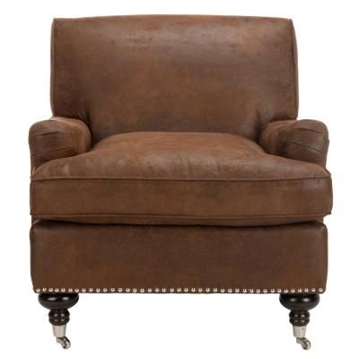 Brown – Accent Chairs – Chairs – The Home Depot For Lucea Faux Leather Barrel Chairs And Ottoman (Photo 10 of 20)