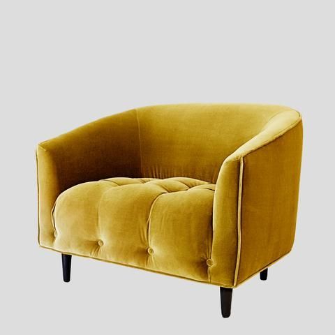 Carla Large Amber Velvet Armchair | Furniture, Pink Velvet Regarding Harmoni Armchairs (View 8 of 20)