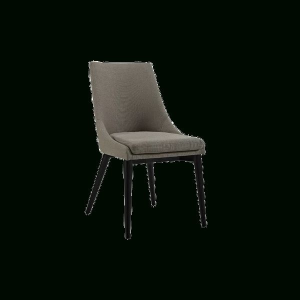 Carlton Wood Leg Upholstered Dining Chair | Granite | Decorist In Carlton Wood Leg Upholstered Dining Chairs (View 16 of 20)