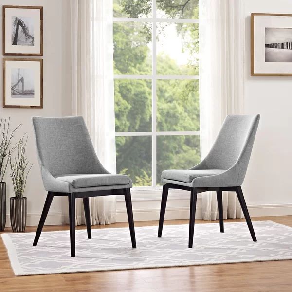 Carlton Wood Leg Upholstered Dining Chair | Side Chairs Throughout Carlton Wood Leg Upholstered Dining Chairs (View 4 of 20)