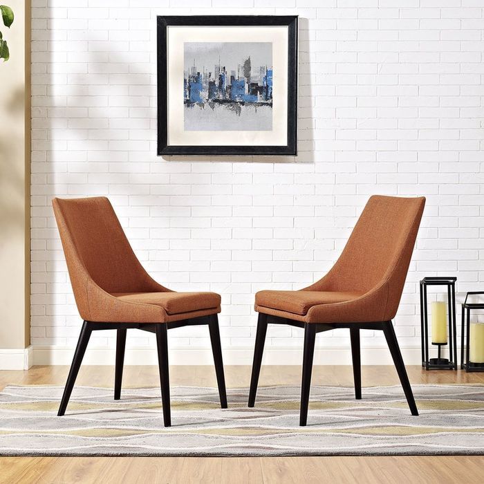 Carlton Wood Leg Upholstered Dining Chair – Wayfair Pertaining To Carlton Wood Leg Upholstered Dining Chairs (View 3 of 20)