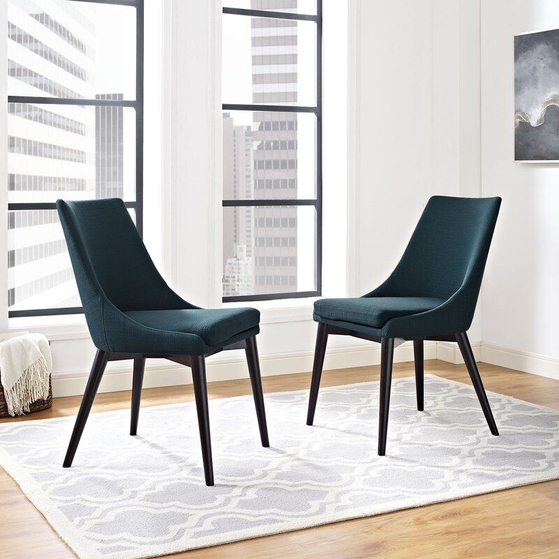 Featured Photo of 2024 Best of Carlton Wood Leg Upholstered Dining Chairs