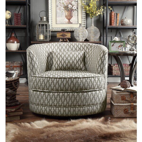 Cayman Geometric Barrel Chair With Regard To Brames Barrel Chair And Ottoman Sets (Photo 15 of 20)