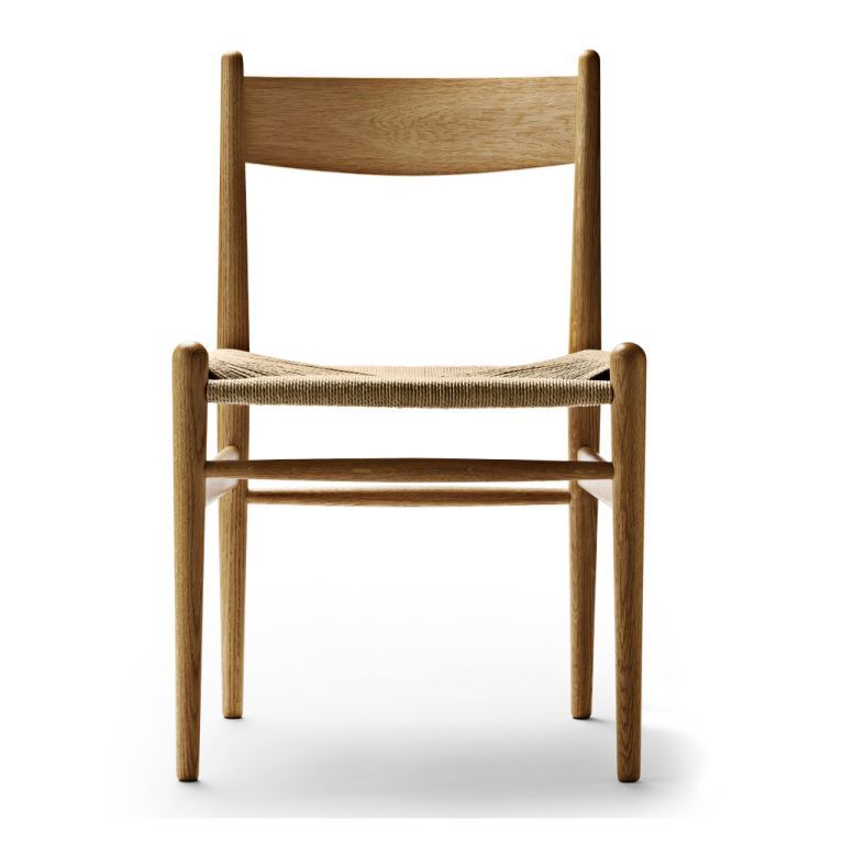 Ch36 Dining Chair Oiled Oak & Natural Paper Cord Inside Chiles Linen Side Chairs (Photo 17 of 20)