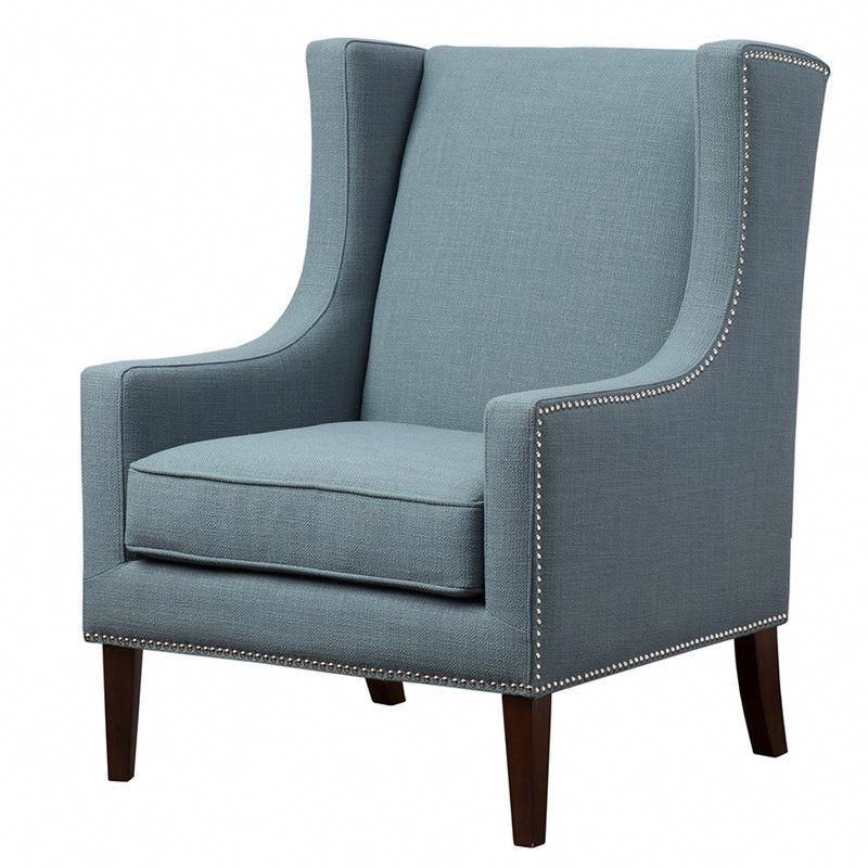 Chagnon Wingback Chair In 2020 | Blue Accent Chairs In Chagnon Wingback Chairs (View 2 of 20)