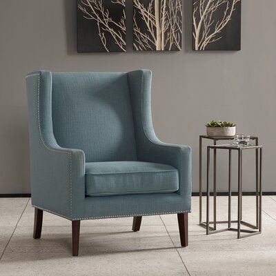 Charlton Home Chagnon Wingback Chair Upholstery Color: Slate Throughout Chagnon Wingback Chairs (Photo 10 of 20)