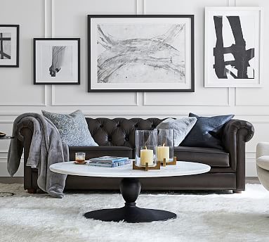 Chesterfield Leather Sofa | Pottery Barn Throughout Kjellfrid Chesterfield Chairs (View 18 of 20)