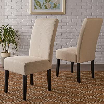 Christopher Knight Home Pertica Fabric Dining Chair, Beige Inside Aime Upholstered Parsons Chairs In Beige (Photo 18 of 20)
