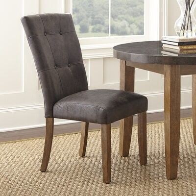 Chugwater Tufted Upholstered Side Chair Upholstery Color: Gray Throughout Bob Stripe Upholstered Dining Chairs (set Of 2) (View 14 of 20)