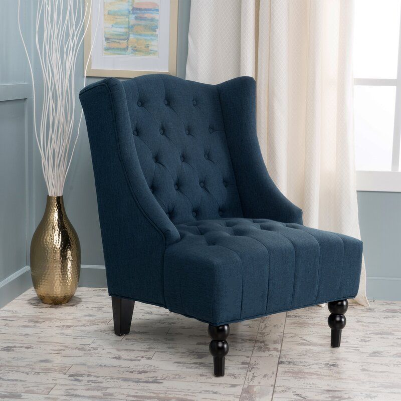 Contreras 21" Wingback Chair Inside Allis Tufted Polyester Blend Wingback Chairs (View 18 of 20)