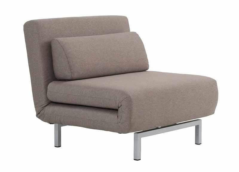 Convertible Beige Fabric Chair Bed Lk06ido Inside Bolen Convertible Chairs (Photo 15 of 20)