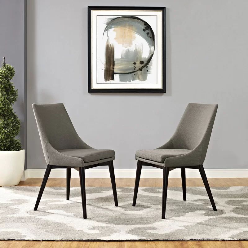 Corrigan Studio Carlton Wood Leg Upholstered Dining Chair Regarding Carlton Wood Leg Upholstered Dining Chairs (View 10 of 20)