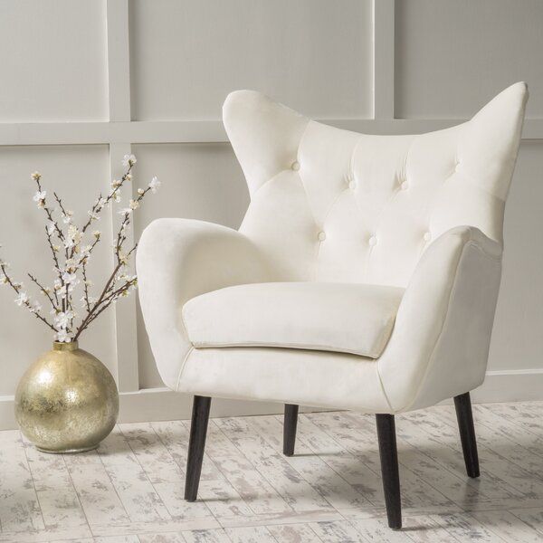Cream Wingback Chair With Waterton Wingback Chairs (Photo 13 of 20)