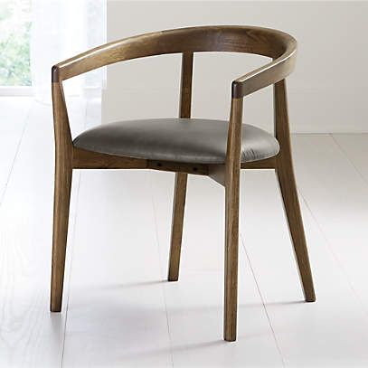 Cullen Shiitake Stone Round Back Dining Chair + Reviews Pertaining To Danow Polyester Barrel Chairs (View 17 of 20)