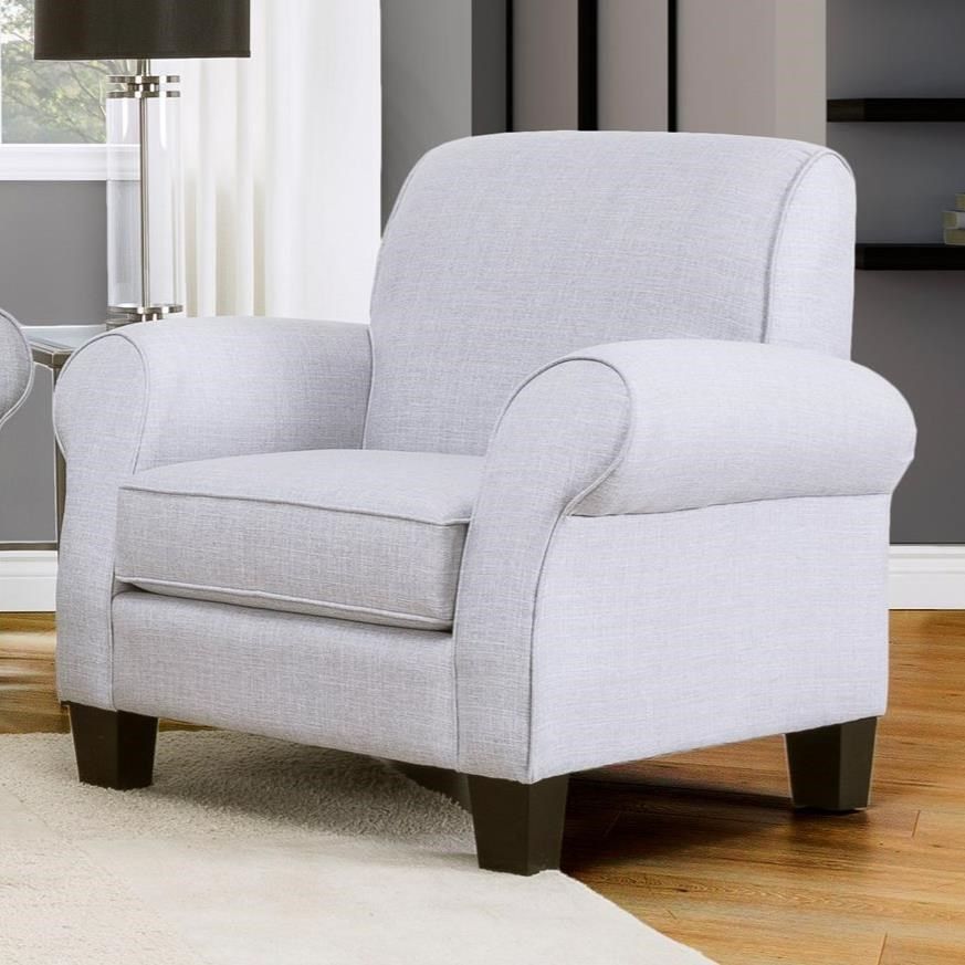 Decor Rest 2025 Casual Upholstered Chair With Rolled Arms Inside Aime Upholstered Parsons Chairs In Beige (Photo 17 of 20)