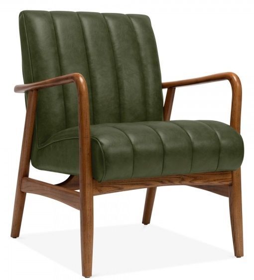 Designer Lounge Chair – Feva Green – Online Reality Regarding Jill Faux Leather Armchairs (View 12 of 20)
