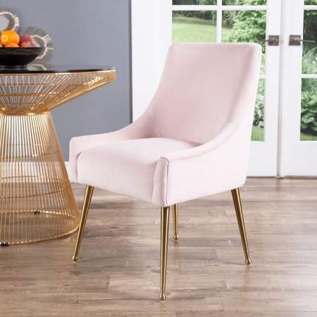 Devon & Claire Roxy Velvet Dining Chair, Blush Pink Throughout Grinnell Silky Velvet Papasan Chairs (View 18 of 20)