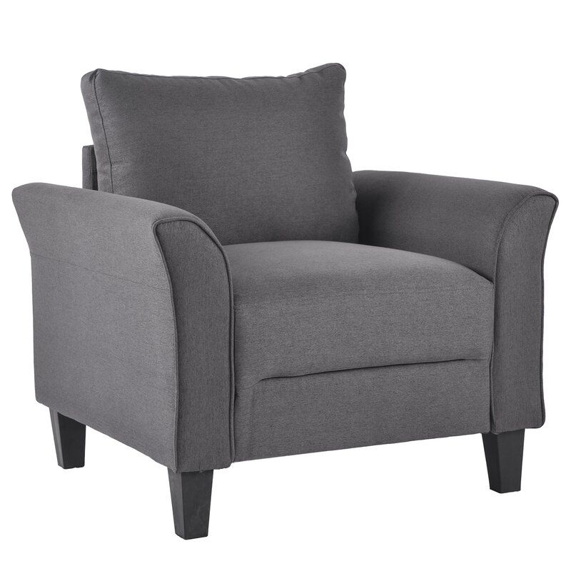 Dorlee 33.5" W Polyester Blend Arm Chair In Polyester Blend Armchairs (Photo 3 of 20)