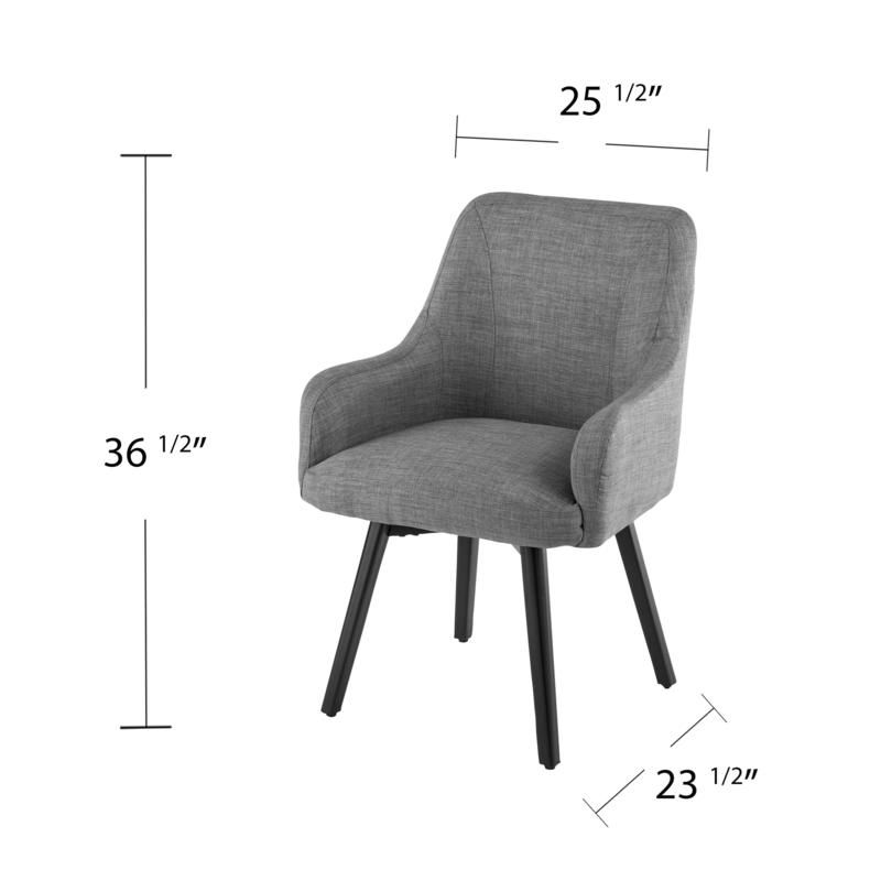 Draco Pair Of Upholstered Swivel Arm Chairs – Light Gray With Regard To Draco Armchairs (View 14 of 20)