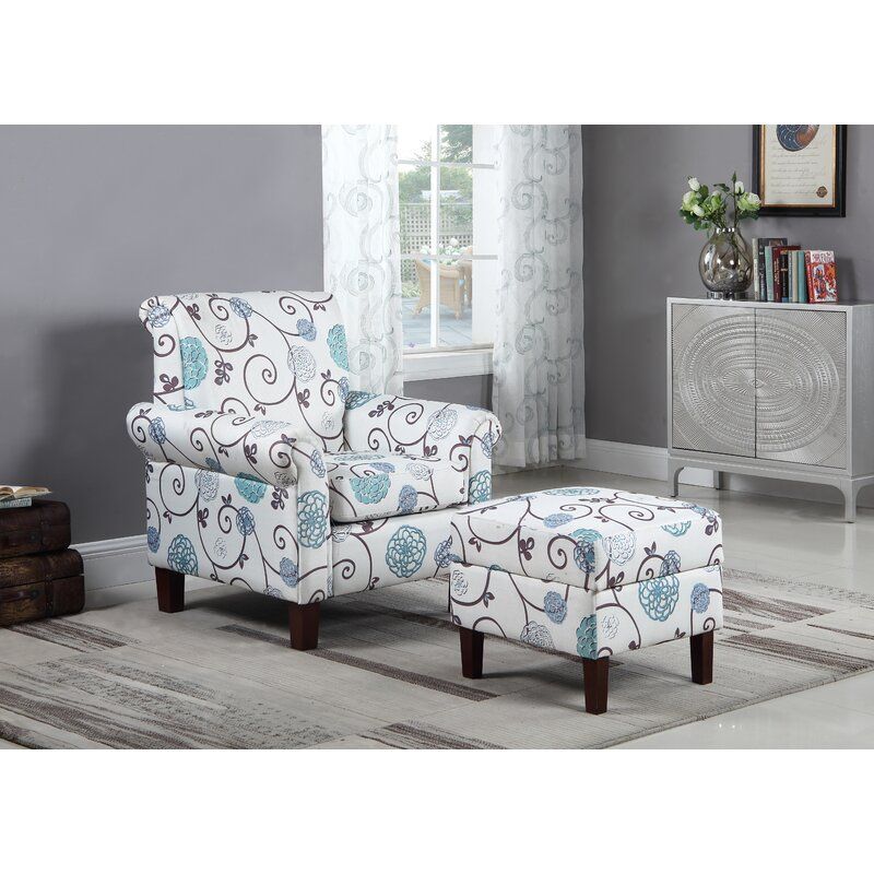 Dungannon Armchair And Ottoman & Reviews | Joss & Main Within Abbottsmoor Barrel Chair And Ottoman Sets (Photo 15 of 20)