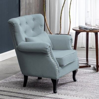 Dushane 30.3" W Tufted Velvet Armchair Fabric: Gray Polyester Blend Throughout Filton Barrel Chairs (Photo 18 of 20)