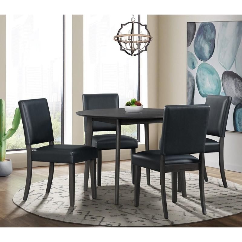 Elements International Dinettes Trent Dtt1005ds 5 Pc Dining Intended For Trent Side Chairs (Photo 19 of 20)