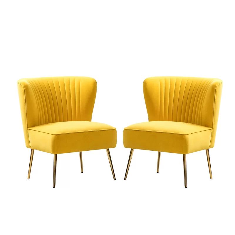 Erasmus Side Chair In 2020 | Blue And Yellow Living Room Pertaining To Erasmus Velvet Side Chairs (set Of 2) (View 12 of 20)