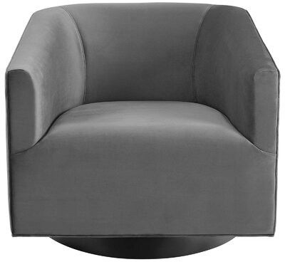 Estabrook Swivel Armchair Upholstery Color: Gray Throughout Blaithin Simple Single Barrel Chairs (View 13 of 20)