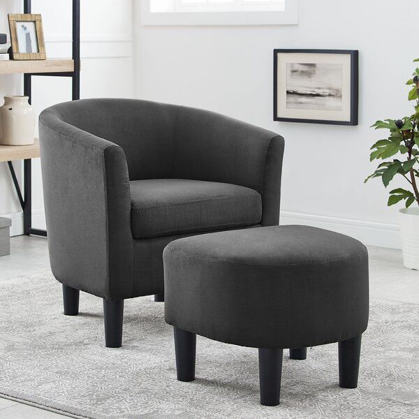 Extra Wide Chair With Ottoman Inside Alexander Cotton Blend Armchairs And Ottoman (View 8 of 20)