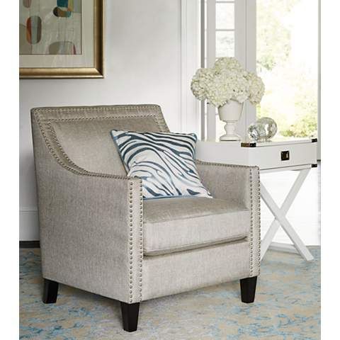 Flynn Heirloom Gray Upholstered Armchair – #6n559 | Lamps Within Haleigh Armchairs (View 14 of 20)