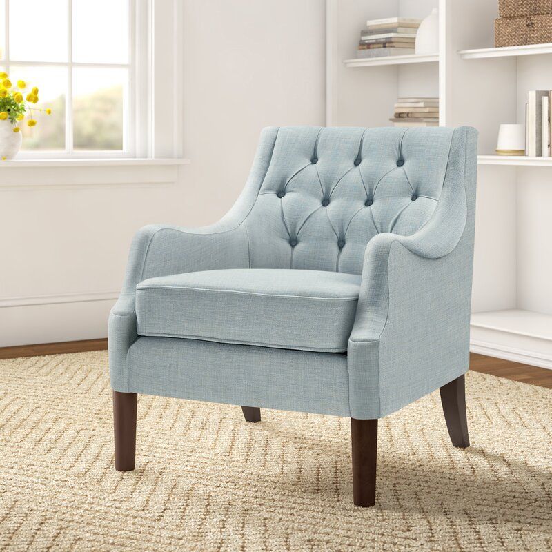Galesville 29.25" W Tufted Polyester Wingback Chair Within Allis Tufted Polyester Blend Wingback Chairs (Photo 9 of 20)