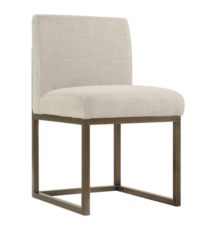 Govea Upholstered Dining Chair | Linen Chair, Furniture Intended For Bob Stripe Upholstered Dining Chairs (set Of 2) (Photo 11 of 20)