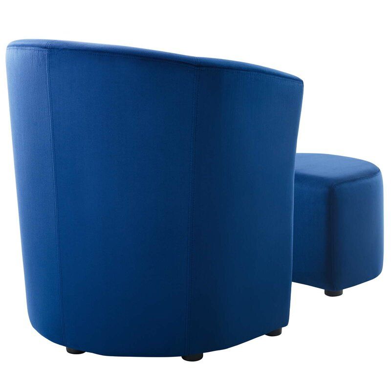 Hallsville Performance Velvet Armchair And Ottoman Inside Hallsville Performance Velvet Armchairs And Ottoman (Photo 7 of 20)