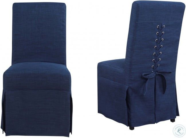 Hayden Blue Parsons Dining Chair Set Of 2 Inside Harland Modern Armless Slipper Chairs (View 18 of 20)