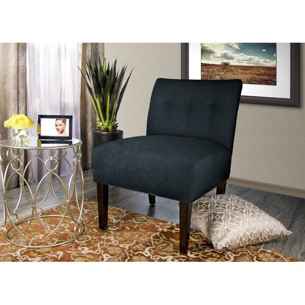 Heaney 24" W Tufted Polyester Blend Slipper Chair With Harland Modern Armless Slipper Chairs (Photo 14 of 20)