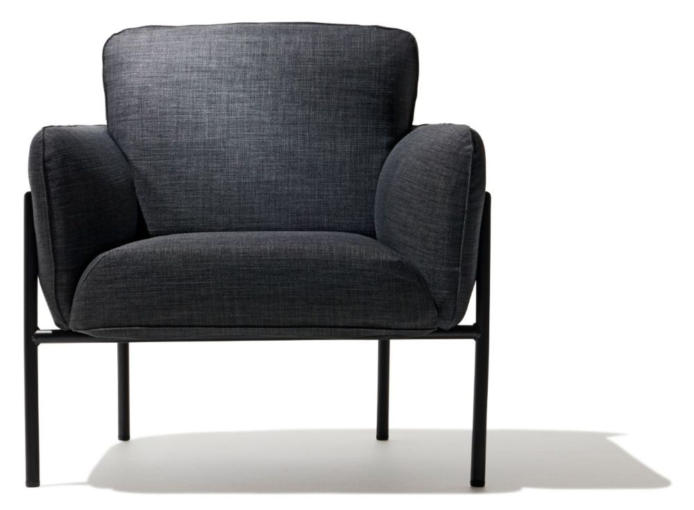 Hew Lounge Chair | Black Lounge Chair, Modern Lounge Chairs With Biggerstaff Polyester Blend Armchairs (View 9 of 20)
