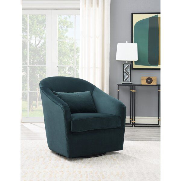 High Back Barrel Chair With Harmon Cloud Barrel Chairs And Ottoman (Photo 7 of 20)