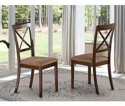 Hillhouse Solid Wood Dining Chair (set Of 2 Frame Color: Cappuccino For Briseno Barrel Chairs (View 17 of 20)