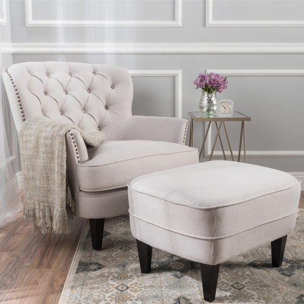 How To Arrange Family Room Furniture | Overstock In 2020 In Michalak Cheswood Armchairs And Ottoman (View 18 of 20)