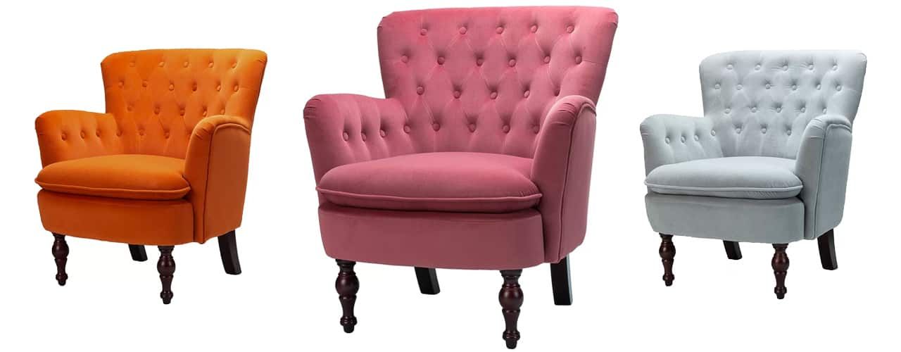 How To Buy An Affordable Couch And Accent Chair Combo Pertaining To Didonato Tufted Velvet Armchairs (Photo 17 of 20)