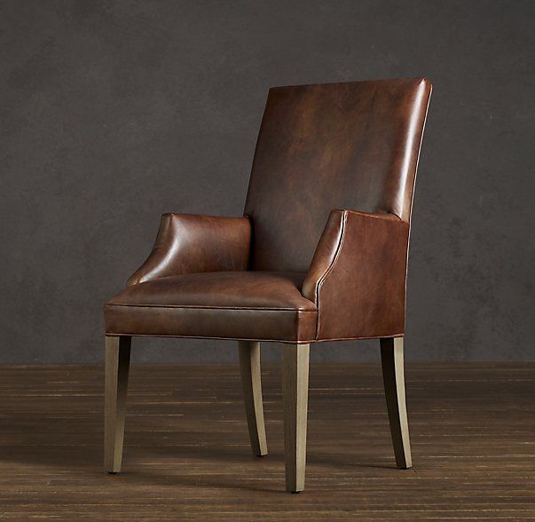 Hudson Parsons Leather Armchair | Leather Dining Room Chairs Throughout Leppert Armchairs (View 18 of 20)