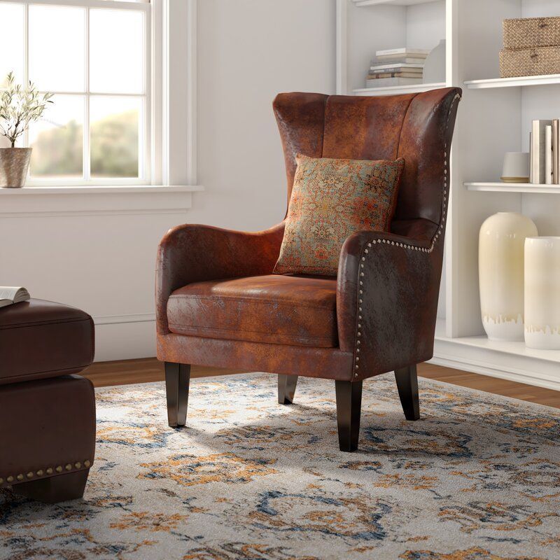 Ilminster Wingback Chair | Wingback Chair, Single Seater For Marisa Faux Leather Wingback Chairs (Photo 4 of 20)