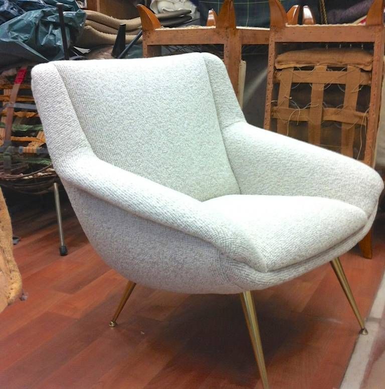 Italian 1950s Superbly Designed Metal Leg Lounge Chair Regarding Lounge Chairs With Metal Leg (Photo 3 of 20)