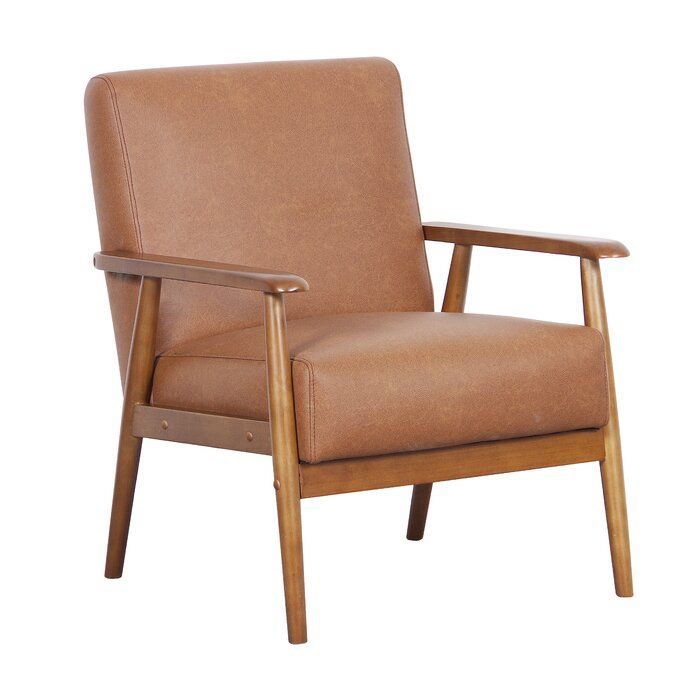 Jarin 25.38" W Armchair | Leather Accent Chair, Armchair With Regard To Jarin Faux Leather Armchairs (Photo 2 of 20)