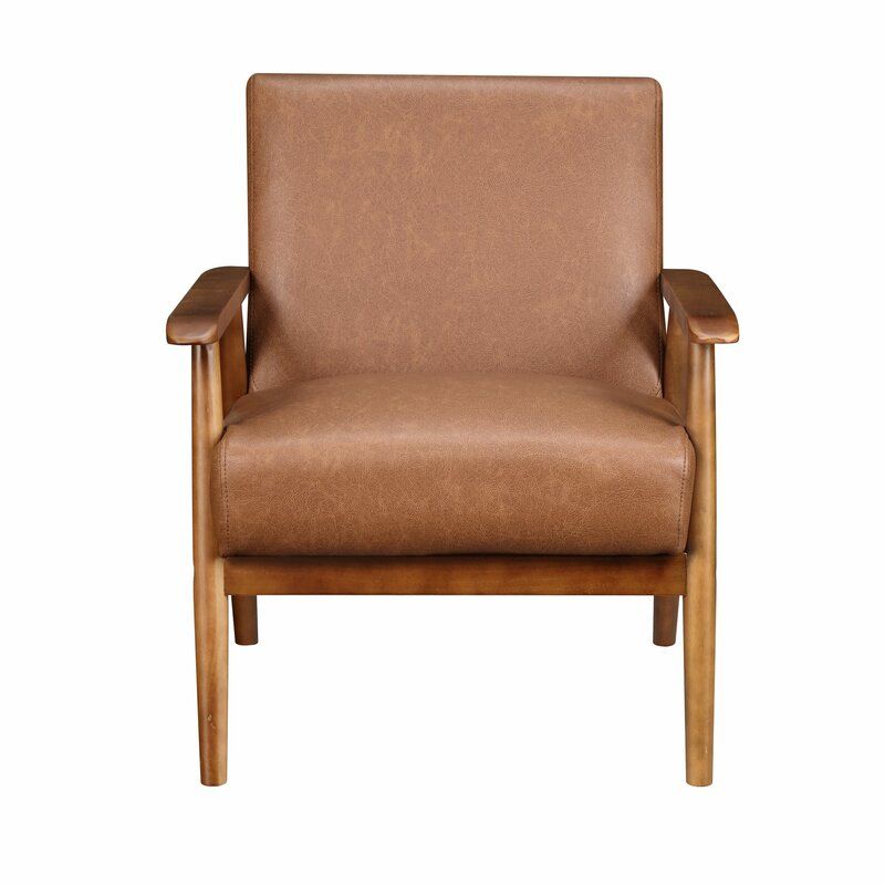 Jarin 25.38" W Faux Leather Armchair In Jarin Faux Leather Armchairs (Photo 1 of 20)