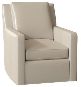 Jaxon 29.5" W Swivel Armchair Body Fabric: Outsider Cloud 28255, Cushion  Fill: Premier Down Pertaining To Gallin Wingback Chairs (Photo 16 of 20)