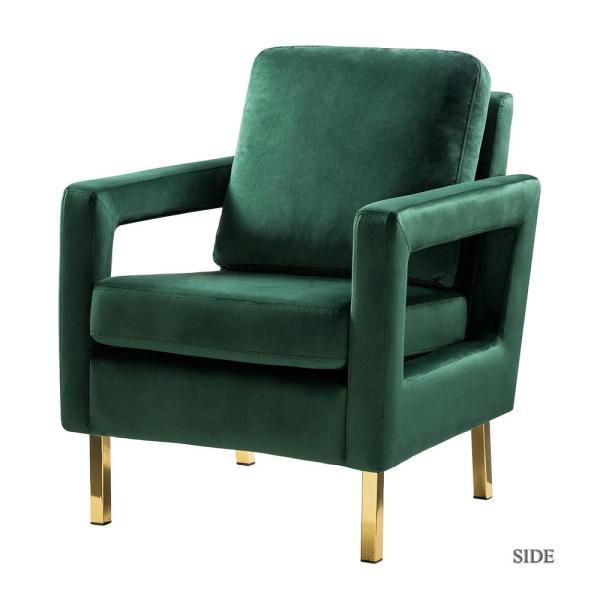Jayden Creation Anika Green Gold Legs Armchair Chm0014 Green With Filton Barrel Chairs (Photo 19 of 20)